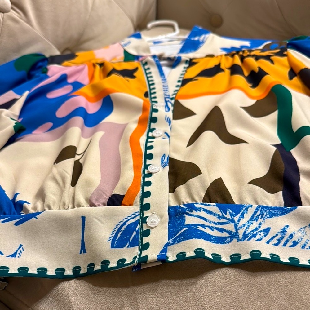 Colorful Patterned Women's Jacket - Picture 4 of 7